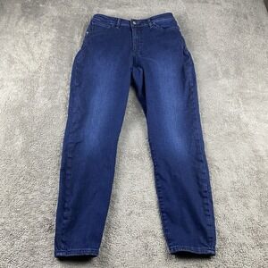 Express Jeans Womens 8 Blue Dark Wash Curvy Skinny High Rise